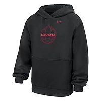 Youth Nike Black Canada Soccer Club Fleece Hoodie