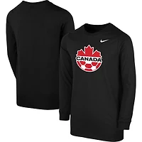 T-shirt à manches longues Nike Canada Soccer Core pour jeune, noir
