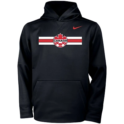 Chandail à capuchon enfiler Nike Canada Soccer pour jeune, noir