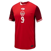 Youth Nike Cyle Larin Red Canada Soccer 2024 Home Replica Jersey
