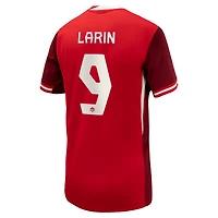 Youth Nike Cyle Larin Red Canada Soccer 2024 Home Replica Jersey