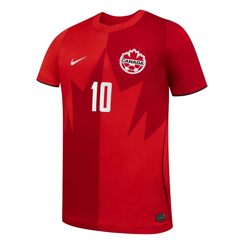 Maillot réplique domicile Nike Jonathan David rouge Canada Soccer 2026 pour jeunes