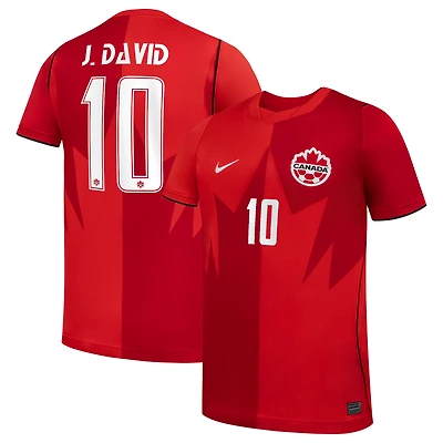 Maillot réplique domicile Nike Jonathan David rouge Canada Soccer 2026 pour jeunes