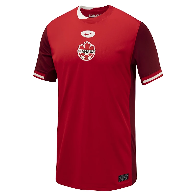 Maillot Nike rouge Canada Soccer 2024 domicile réplique pour jeune