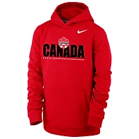 Chandail à capuchon en molleton rouge Canada Soccer Club pour jeune de Nike