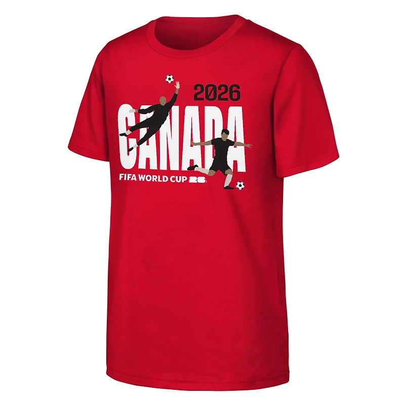 T-shirt de supporter du Canada pour la Coupe Monde FIFA 2026 - Outerstuff rouge