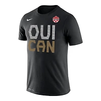 Men's Nike Black Canada Women's National Team - French We Can Performance T-Shirt