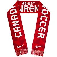 Écharpe de joueur en jacquard de l'équipe nationale Nike Ashley Lawrence Canada pour femmes