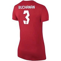T-shirt performance avec nom et numéro de légende du soccer Canada Kadeisha Buchanan pour femme Nike - rouge