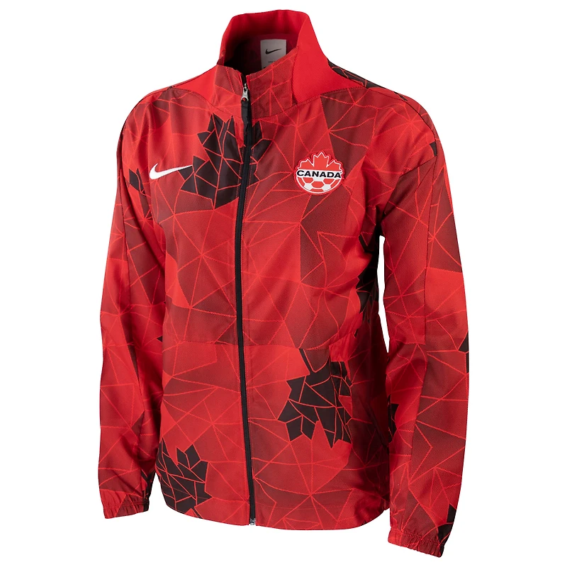 Women's Nike  Red/Black Canada National Team Anthem Raglan Performance Full-Zip Jacket
