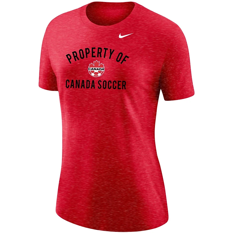 Women's Nike Red Canada National Team Property Of Varsity T-Shirt