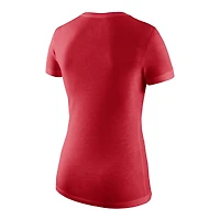 T-shirt à encolure en V trois mélanges pour femmes de l'équipe nationale du Canada contre tout le monde Nike rouge