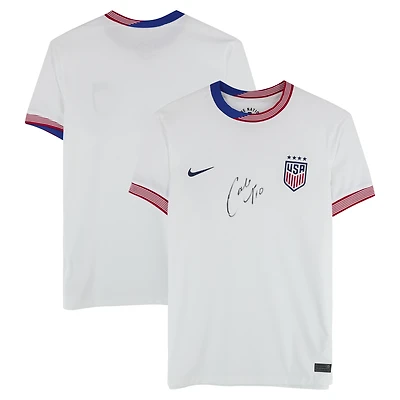 Maillot Nike blanc 2024 autographié par Carli Lloyd (USWNT) - Signature sur le devant