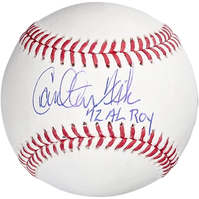 Carlton Fisk Boston Red Sox Autographed Baseball with "1972 AL ROY" Inscription