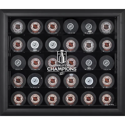 Carolina Hurricanes 2026 Stanley Cup Champions Black Framed 30-Puck Logo Display Case