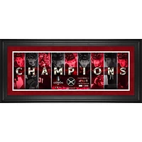 Carolina Hurricanes 2026 Stanley Cup Champions Framed 10" x 30" Panoramic with a Piece of Game-Used Net from the 2026 Stanley Cup Final - Limited Edition of 250