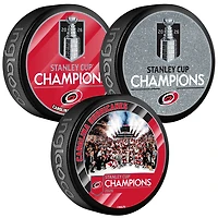 Carolina Hurricanes Inglasco 2026 Stanley Cup Champions 3-Puck Bundle