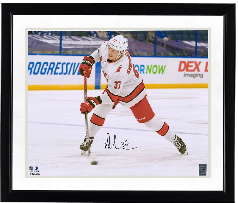 Andrei Svechnikov Carolina Hurricanes Autographed 16" x 20" White Shooting Photograph