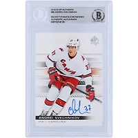 Andrei Svechnikov Carolina Hurricanes Autographié 2019-20 Upper Deck SP Authentique #96 Beckett Fanatics Witnessed Authenticated Card