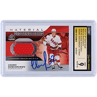 Andrei Svechnikov Carolina Hurricanes Autographed 2020-21 Upper Deck SP Game Used Materials Distinctions Jersey Relic #DM-AS CGC Fanatics Witnessed Authenticated 9/10 Card