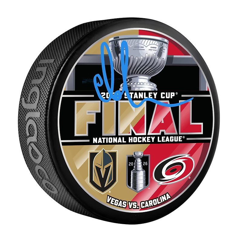 Rondelle de hockey autographiée par Andrei Svechnikov, Hurricanes de la Caroline, finale de la Coupe Stanley 2026, duel final