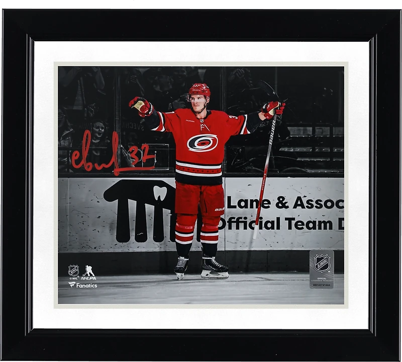 Andrei Svechnikov Carolina Hurricanes Autographed 8" x 10" Red Jersey Celebrating Spotlight Photograph