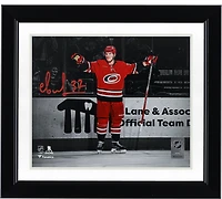 Andrei Svechnikov Carolina Hurricanes Autographed 8" x 10" Red Jersey Celebrating Spotlight Photograph