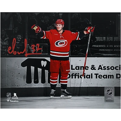 Andrei Svechnikov Carolina Hurricanes Autographed 8" x 10" Red Jersey Celebrating Spotlight Photograph