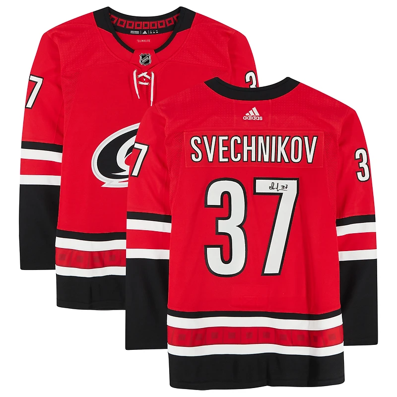 Andrei Svechnikov Red Carolina Hurricanes Autographed adidas Authentic Jersey