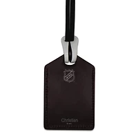 Étiquette de bagage en cuir personnalisée Black Carolina Hurricanes