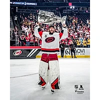 Brandon Bussi Carolina Hurricanes Autographed 2026 Stanley Cup Champions 8" x 10" Raising Cup Photograph