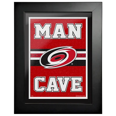 Carolina Hurricanes - 12'' x 16'' Man Cave Framed Artwork