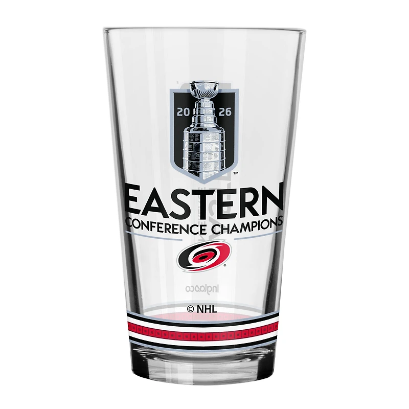 Verre à bière de 473 ml (16 oz) des Hurricanes de la Caroline, champions de la Conférence Est de la LNH 2026
