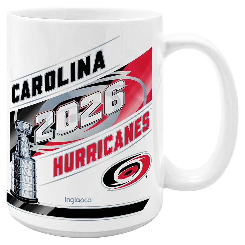 Mug à café 44 cl (15 oz) des Hurricanes de la Caroline, champions de la Coupe Stanley 2026