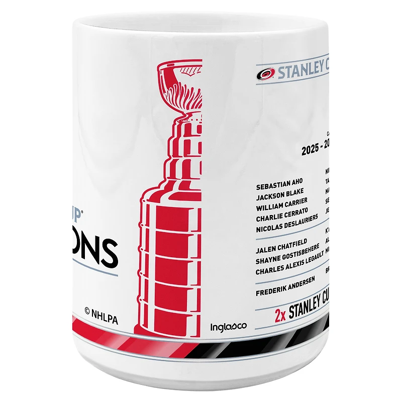 Carolina Hurricanes 2026 Stanley Cup Champions 15oz. Roster Coffee Mug
