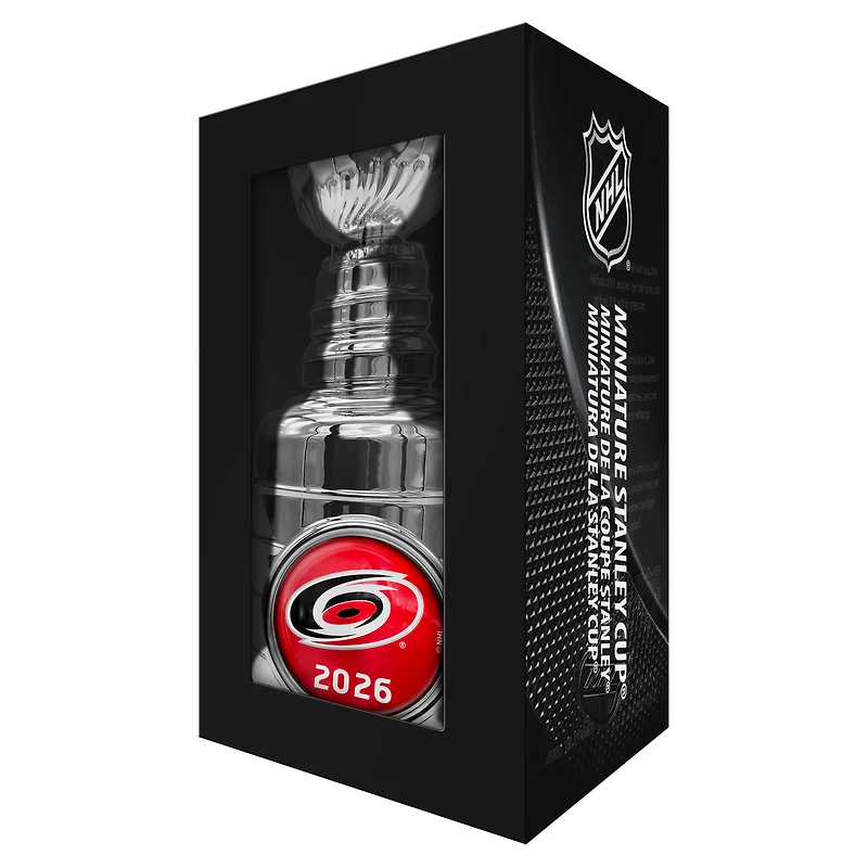 Figurine réplique de la Coupe Stanley des Hurricanes de la Caroline, champions de la Coupe Stanley 2026 (3,25 po)