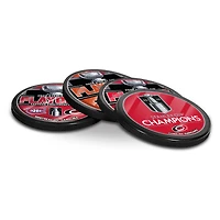 Carolina Hurricanes 2026 Stanley Cup Champions Four-Piece Puck Coaster Set