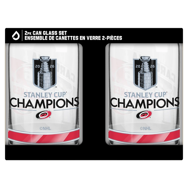 Carolina Hurricanes 2026 Stanley Cup Champions Two-Piece 16oz. Can Glass Set