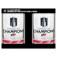 Carolina Hurricanes 2026 Stanley Cup Champions Two-Piece 16oz. Can Glass Set