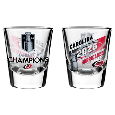 Carolina Hurricanes 2026 Stanley Cup Champions Two-Piece 2oz. Shot Glass Set