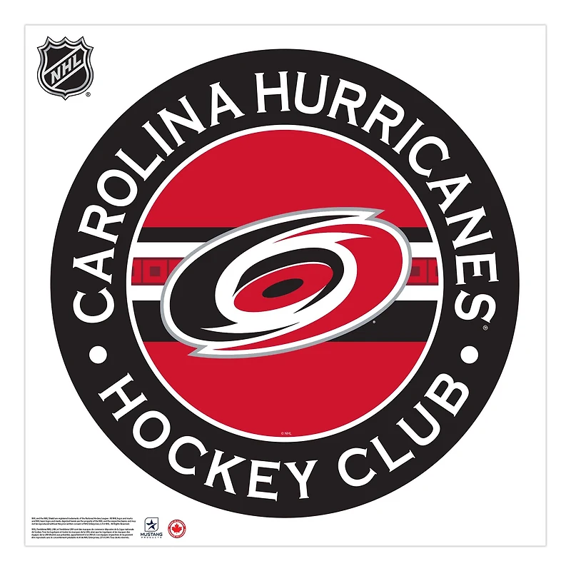 Carolina Hurricanes - 36'' x 36'' Team Repositional Stripe Design Vinyl Wall Decal