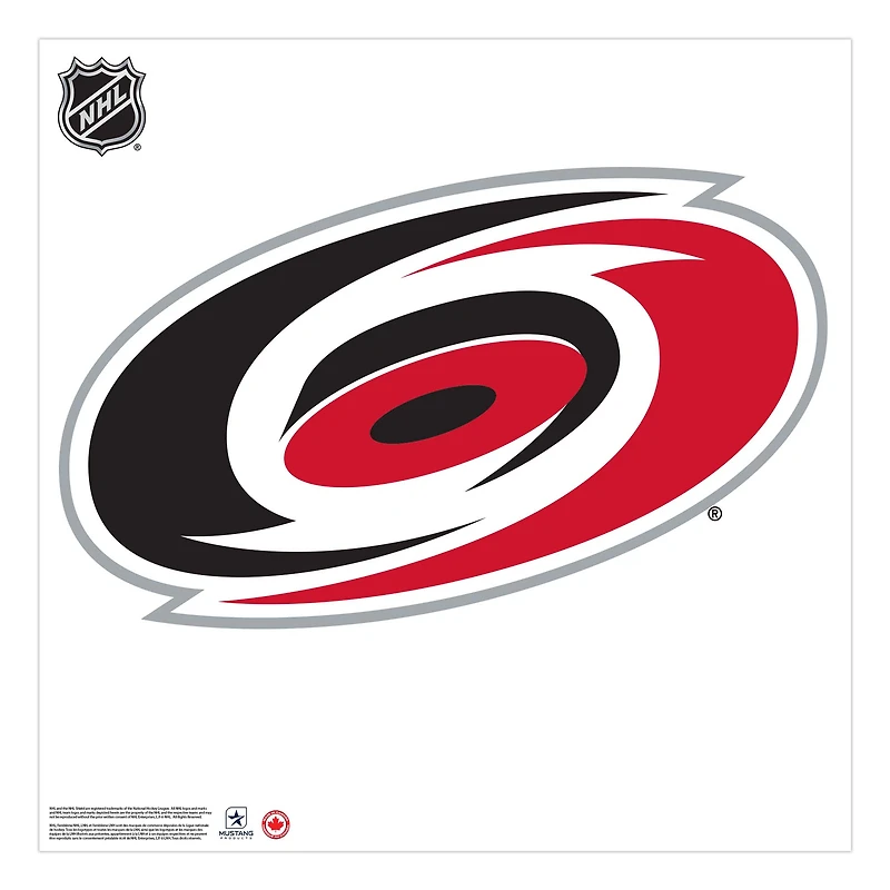 Carolina Hurricanes - 36 `` x 36 '' sticker mural en vinyle de repositionnement de l'équipe