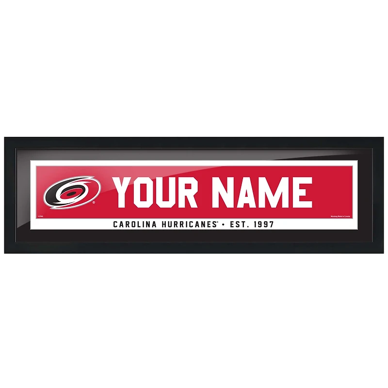 Carolina Hurricanes - Cadre de personnalisation d'équipe de 6 po x 22 po