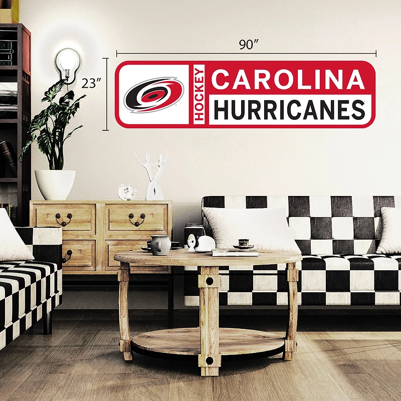 Carolina Hurricanes - 90'' x 23'' Team Logo Repositionable Wall Decal
