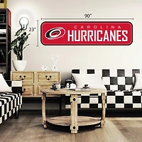 Carolina Hurricanes - 90'' x 23'' Team Repositional Long Design Wall Decal