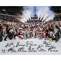 Carolina Hurricanes Autographed 2026 Stanley Cup Champions 16" x 20" Team Celebration Photograph with Multiple Signatures and Inscriptions - Limited Edition of 50