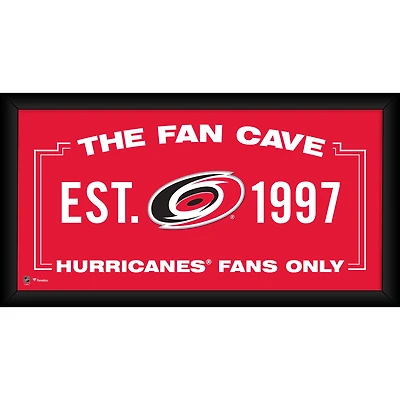 Carolina Hurricanes Framed 10" x 20" Fan Cave Collage