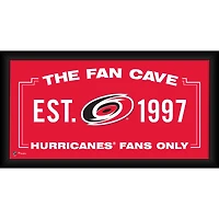 Carolina Hurricanes Framed 10" x 20" Fan Cave Collage