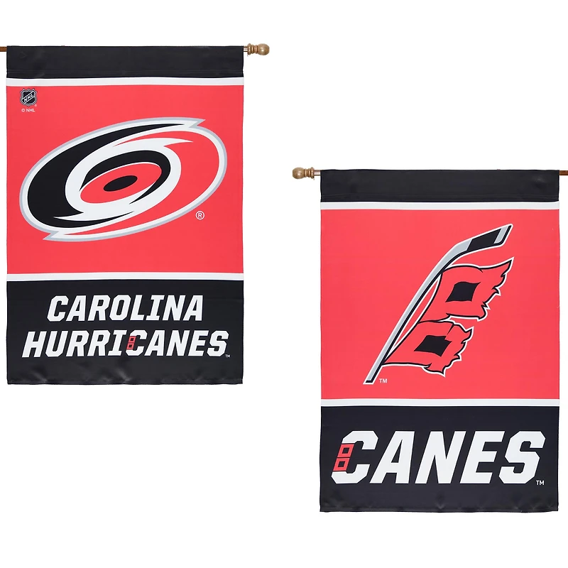 Drapeau vertical recto-verso WinCraft Hurricanes de la Caroline 28" x 40"