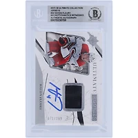 Haydn Fleury Carolina Hurricanes Autographed 2017-18 Upper Deck Ultimate Collection Rookies Black Relic #52 #71/299 Beckett Fanatics Witnessed Authenticated 10 Rookie Card